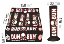 Single shot Dumbum shot tube 30mm 4ks/bal