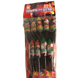 Raketky Happy New Year 9ks/bal