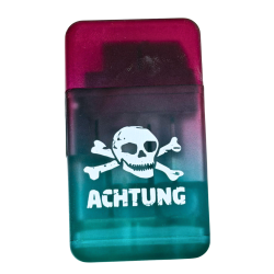 Zapalova� Achtung  pr�hledn� zeleno-bordov� 1 ks